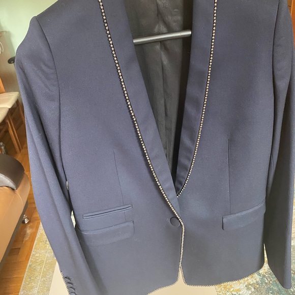 The Kooples Blazer Stretch Smocking Sz 38 NWT - Picture 2 of 8